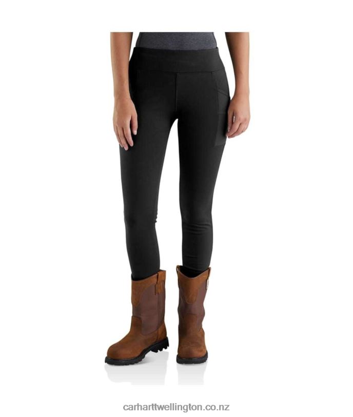 Women Force Fitted Lightweight Utility Legging Carhartt R6J0P183 Black