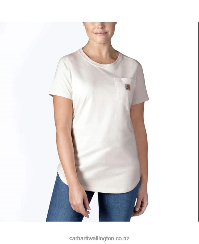 Women Force Relaxed Fit Midweight Short-Sleeve Pocket T-Shirt Carhartt R6J0P224 Magenta Agate