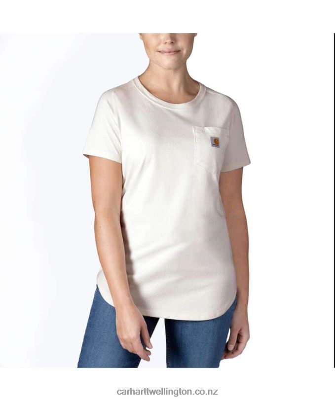 Women Force Relaxed Fit Midweight Short-Sleeve Pocket T-Shirt Carhartt R6J0P224 Magenta Agate