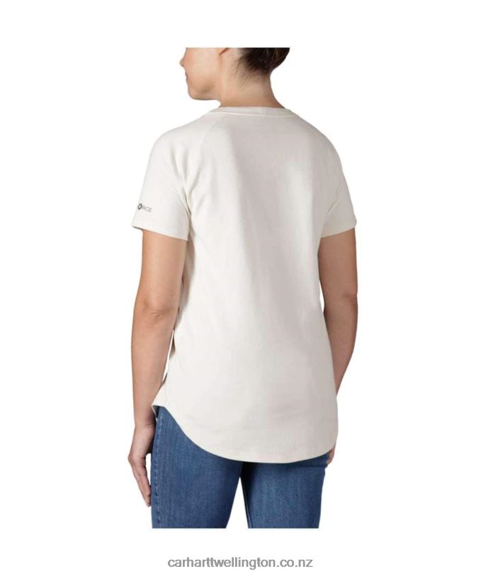 Women Force Relaxed Fit Midweight Short-Sleeve Pocket T-Shirt Carhartt R6J0P224 Magenta Agate