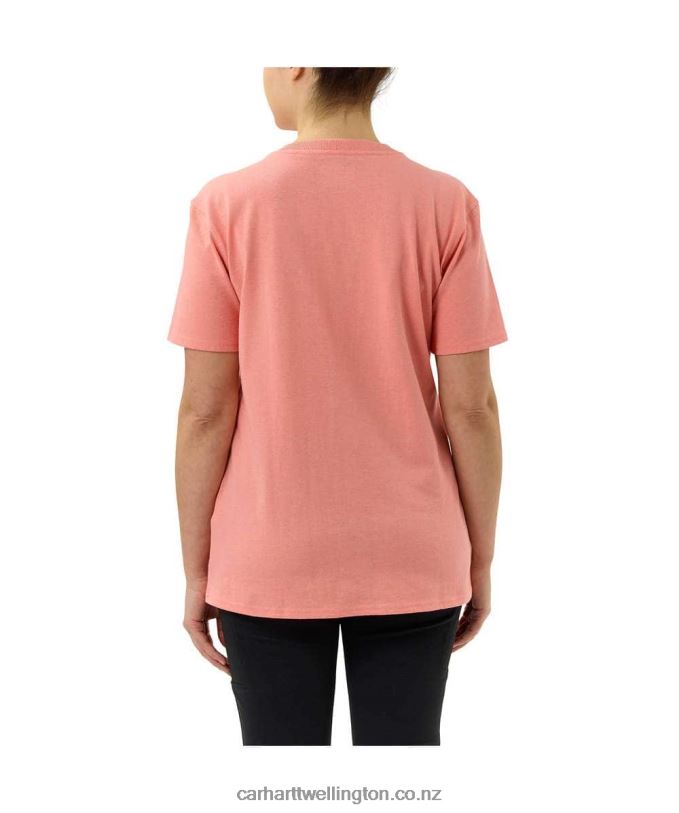 Women Loose Fit Heavyweight Short-Sleeve Crafted Graphic T-Shirt Carhartt R6J0P227 Basil Heather