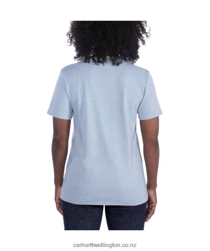 Women Loose Fit Heavyweight Short-Sleeve K87 Pocket T-Shirt Carhartt R6J0P223 Ash Rose