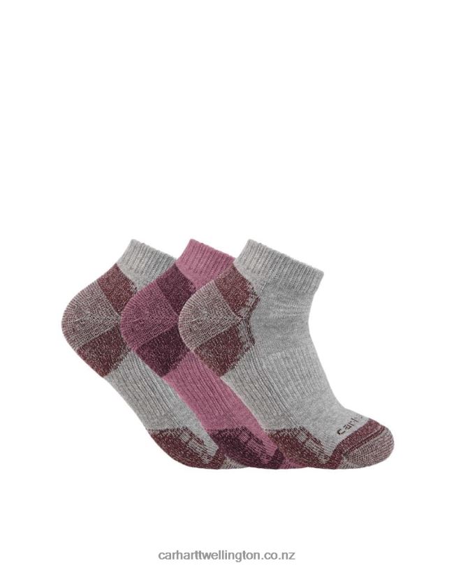 Women Midweight Cotton Blend Low Cut Sock 3 Pairs Carhartt R6J0P251 Assorted