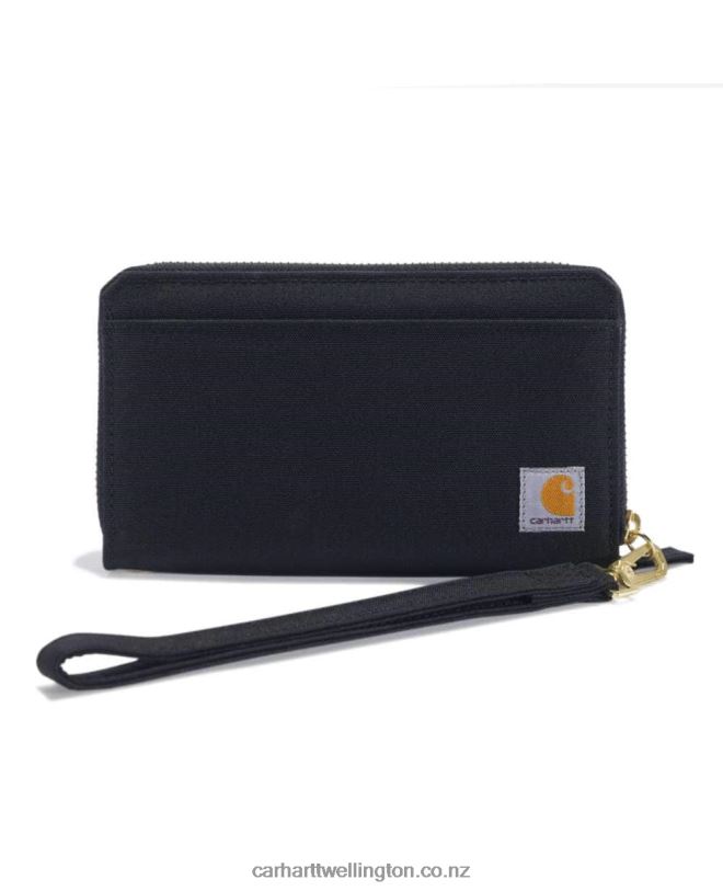 Women Nylon Duck Lay-Flat Clutch Wallet Carhartt R6J0P232 Black