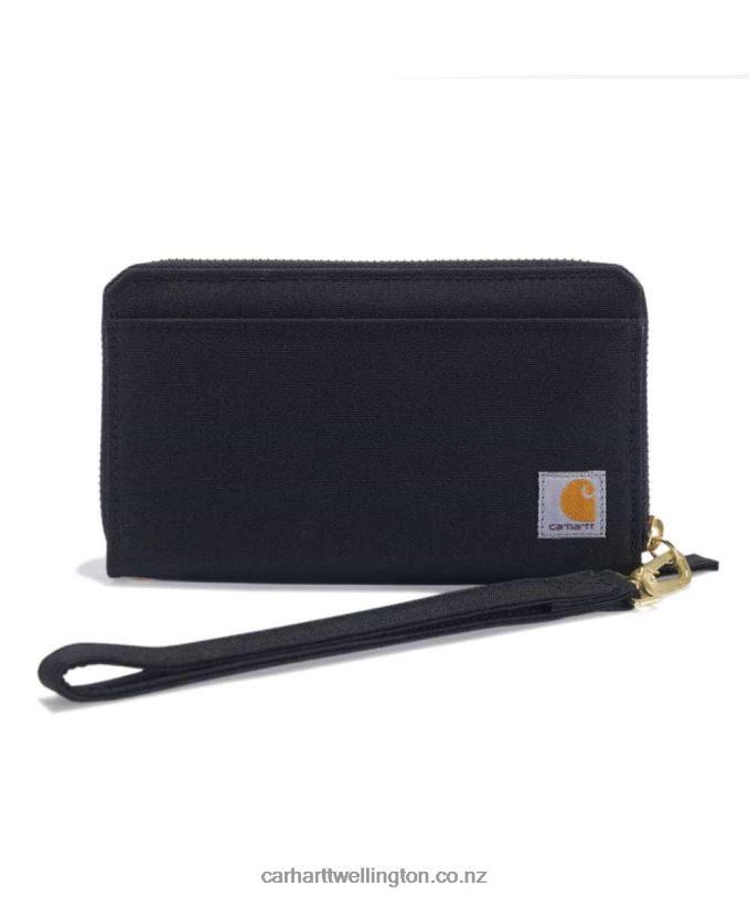 Women Nylon Duck Lay-Flat Clutch Wallet Carhartt R6J0P232 Black