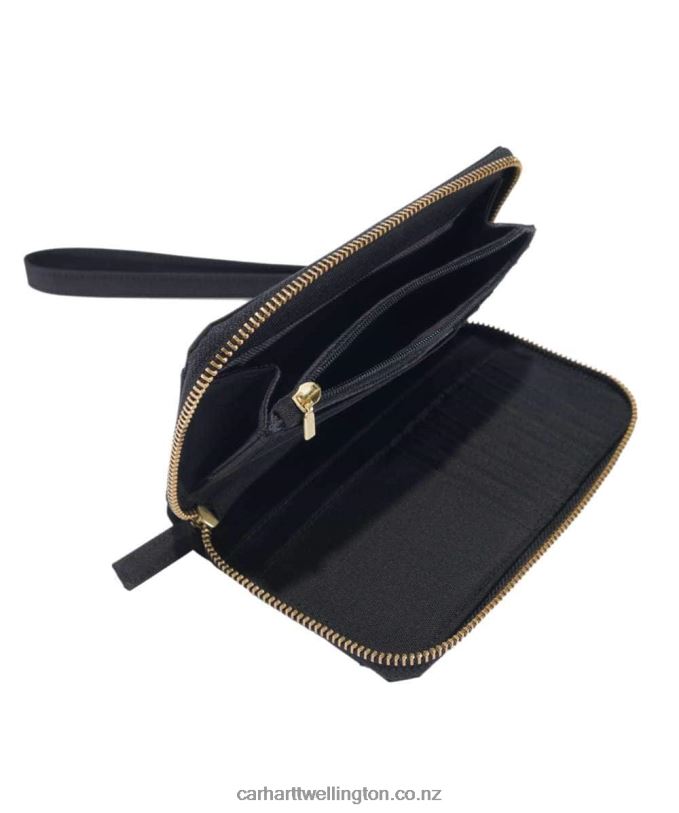 Women Nylon Duck Lay-Flat Clutch Wallet Carhartt R6J0P232 Black