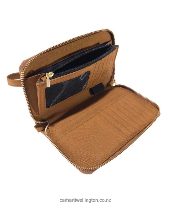 Women Nylon Duck Lay-Flat Clutch Wallet Carhartt R6J0P232 Black