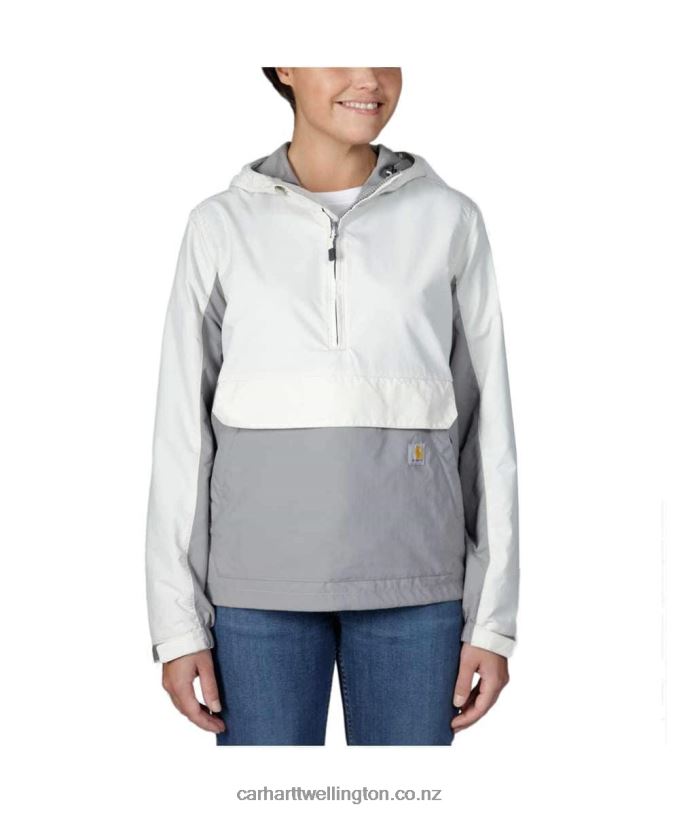 Women Rain Defender Loose Fit Lightweight Packable Anorak Carhartt R6J0P185 Black