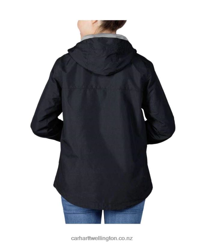 Women Rain Defender Loose Fit Lightweight Packable Anorak Carhartt R6J0P185 Black