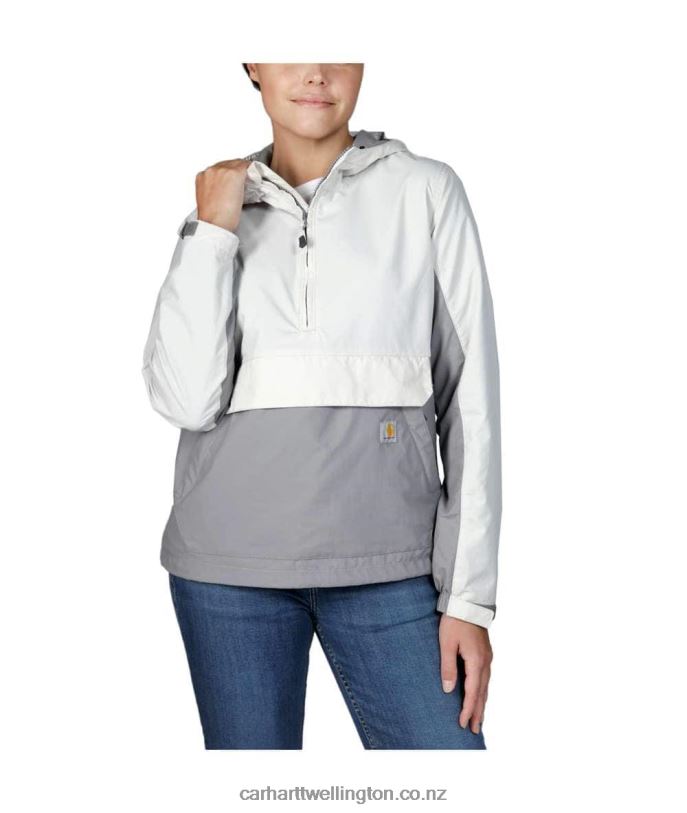 Women Rain Defender Loose Fit Lightweight Packable Anorak Carhartt R6J0P185 Black