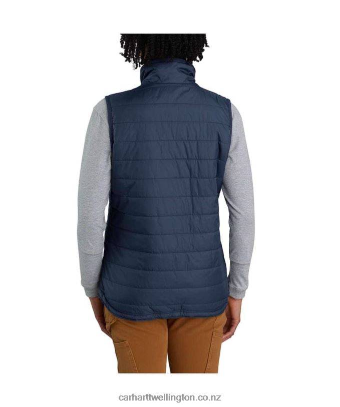 Women Rain Defender Nylon Insulated Mock-Neck Vest Carhartt R6J0P221 Black