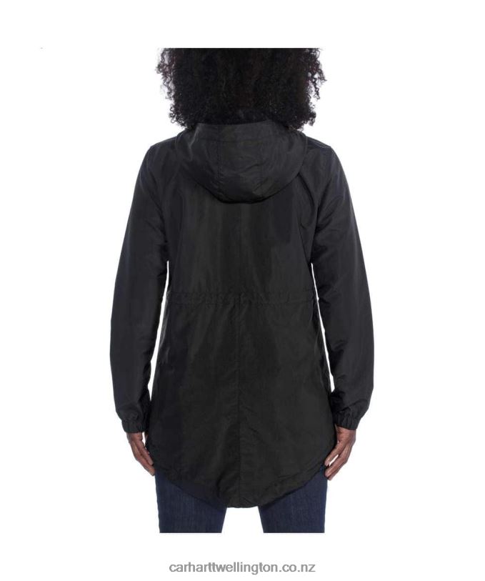Women Rain Defender Relaxed Fit Lightweight Coat Carhartt R6J0P195 Black