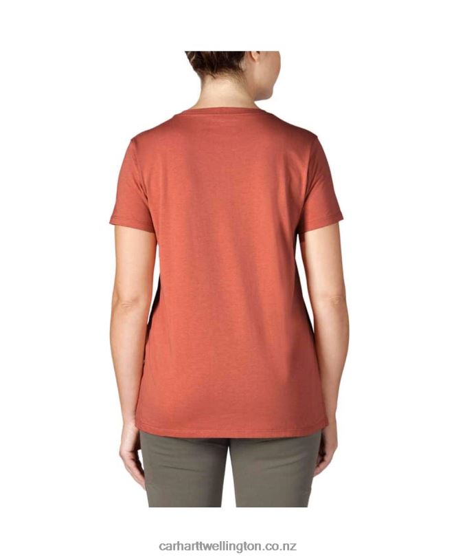 Women Relaxed Fit Lightweight Short-Sleeve Multi Color Logo Graphic T-Shirt Carhartt R6J0P226 Black