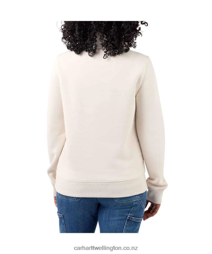 Women Relaxed Fit Midweight Half Zip Sweatshirt Carhartt R6J0P204 Blackberry Heather