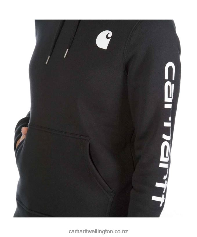 Women Relaxed Fit Midweight Logo Sleeve Graphic Sweatshirt Carhartt R6J0P211 Ash Rose