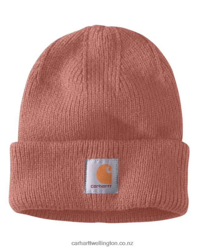 Women Rib Knit Acrylic Hat Carhartt R6J0P215 Basil Jade Marl