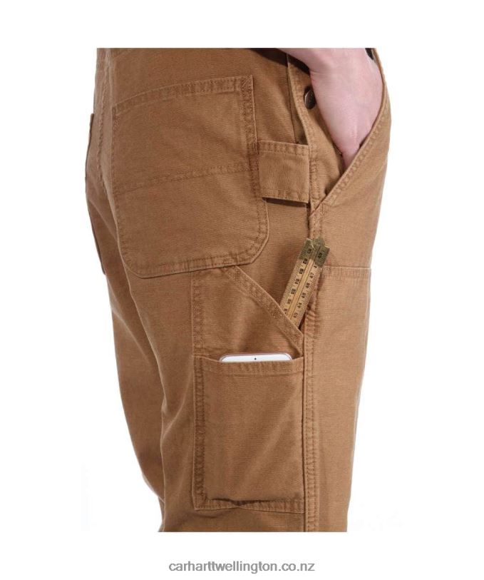 Women Rugged Flex Loose Fit Canvas Bib Overall Carhartt R6J0P218 Black
