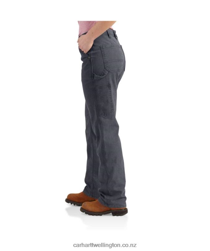 Women Rugged Flex Loose Fit Canvas Work Pant Carhartt R6J0P201 Black
