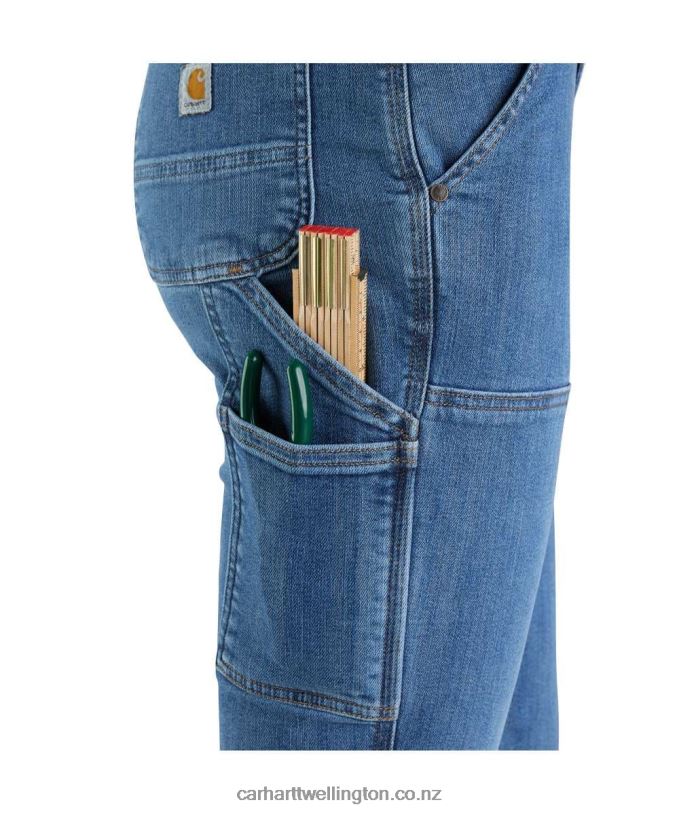 Women Rugged Flex Relaxed Fit Double Front Straight Jean Carhartt R6J0P198 Linden