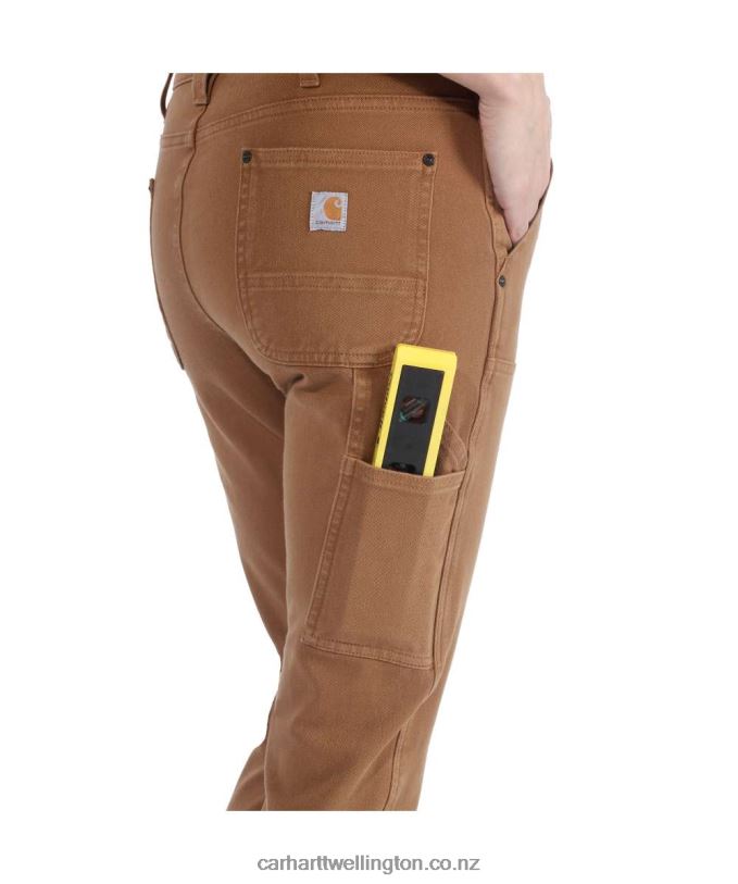 Women Rugged Flex Relaxed Fit Twill Double-Front Work Pant Carhartt R6J0P202 Black