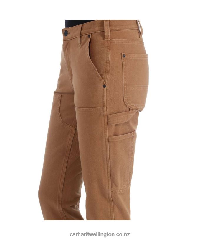 Women Rugged Flex Relaxed Fit Twill Double-Front Work Pant Carhartt R6J0P202 Black