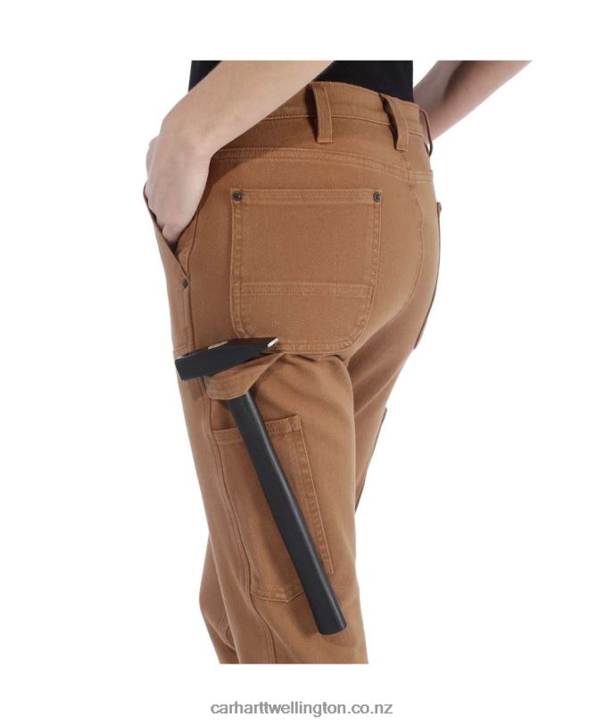 Women Rugged Flex Relaxed Fit Twill Double-Front Work Pant Carhartt R6J0P202 Black