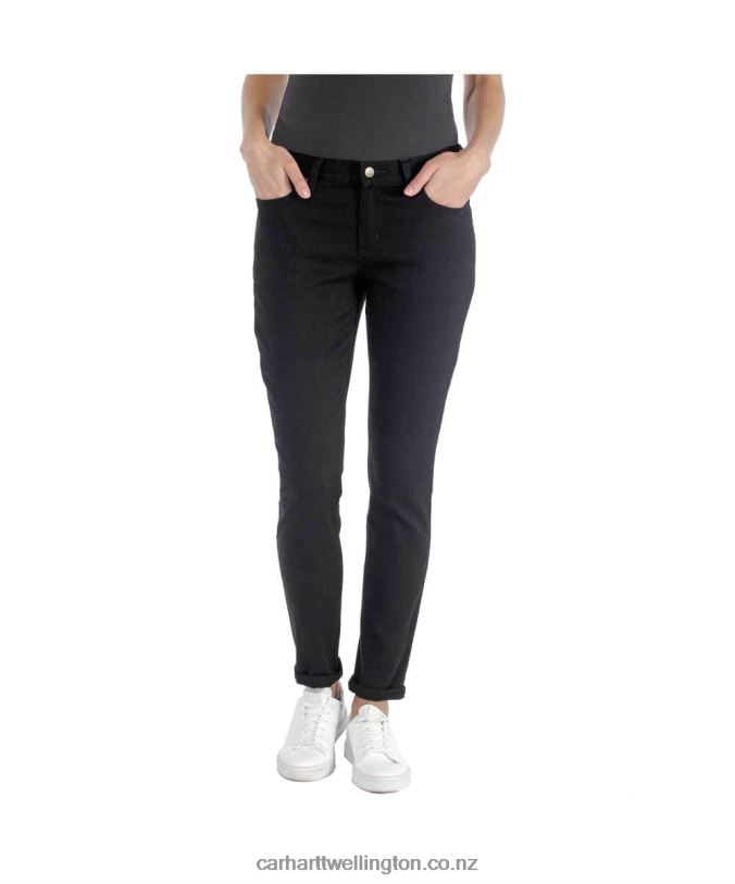 Women Rugged Flex Slim Fit Jean Carhartt R6J0P203 Onyx