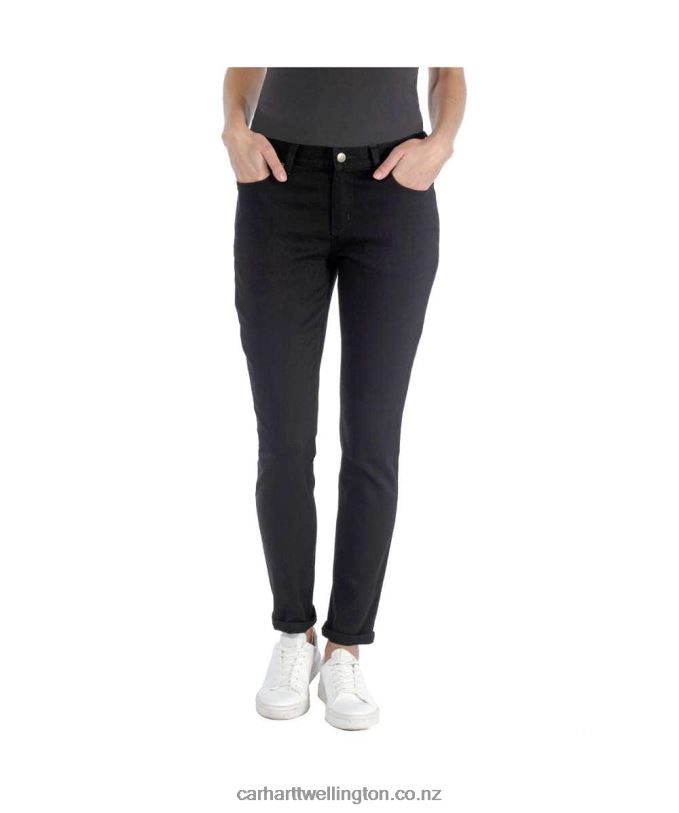 Women Rugged Flex Slim Fit Jean Carhartt R6J0P203 Onyx