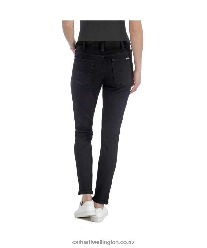Women Rugged Flex Slim Fit Jean Carhartt R6J0P203 Onyx