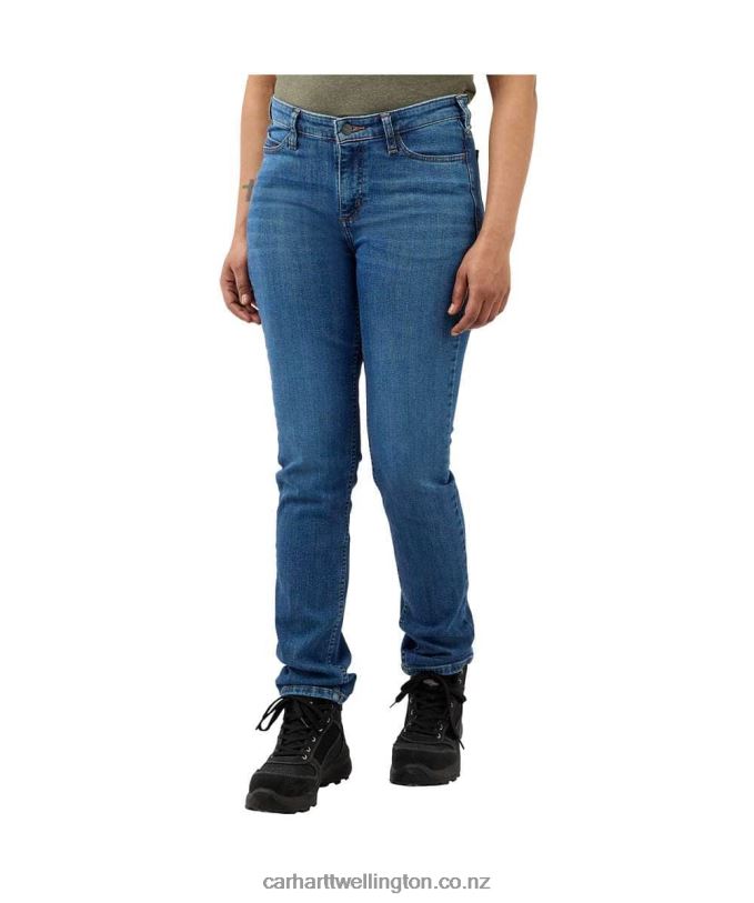 Women Rugged Flex Slim Fit Tapered Jean Carhartt R6J0P199 Hazel