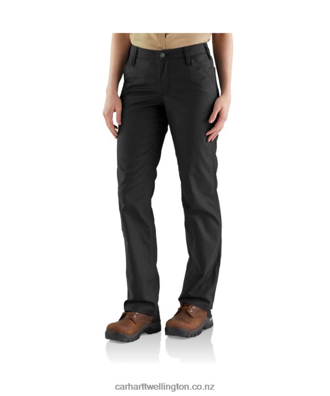 Women Rugged Professional Series Rugged Flex Loose Fit Canvas Work Pant Carhartt R6J0P200 Black