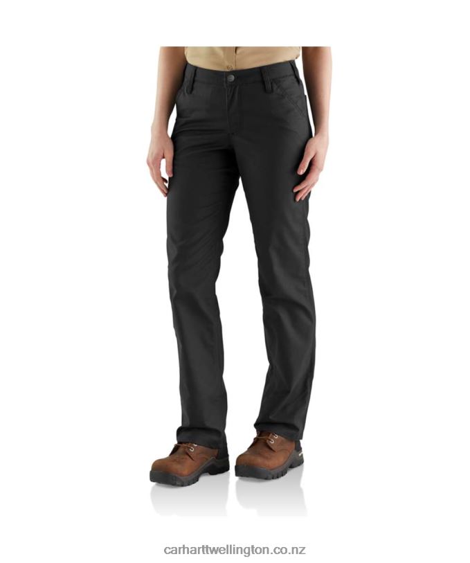 Women Rugged Professional Series Rugged Flex Loose Fit Canvas Work Pant Carhartt R6J0P200 Black