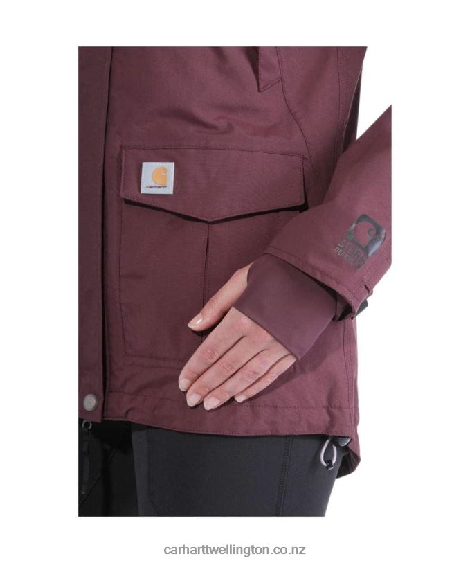Women Storm Defender Relaxed Fit Heavyweight Jacket Carhartt R6J0P193 Black