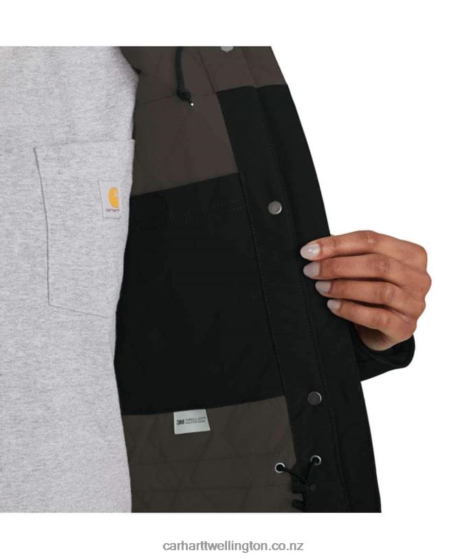 Women Super Dux Relaxed Fit Insulated Traditional Coat Carhartt R6J0P194 Black