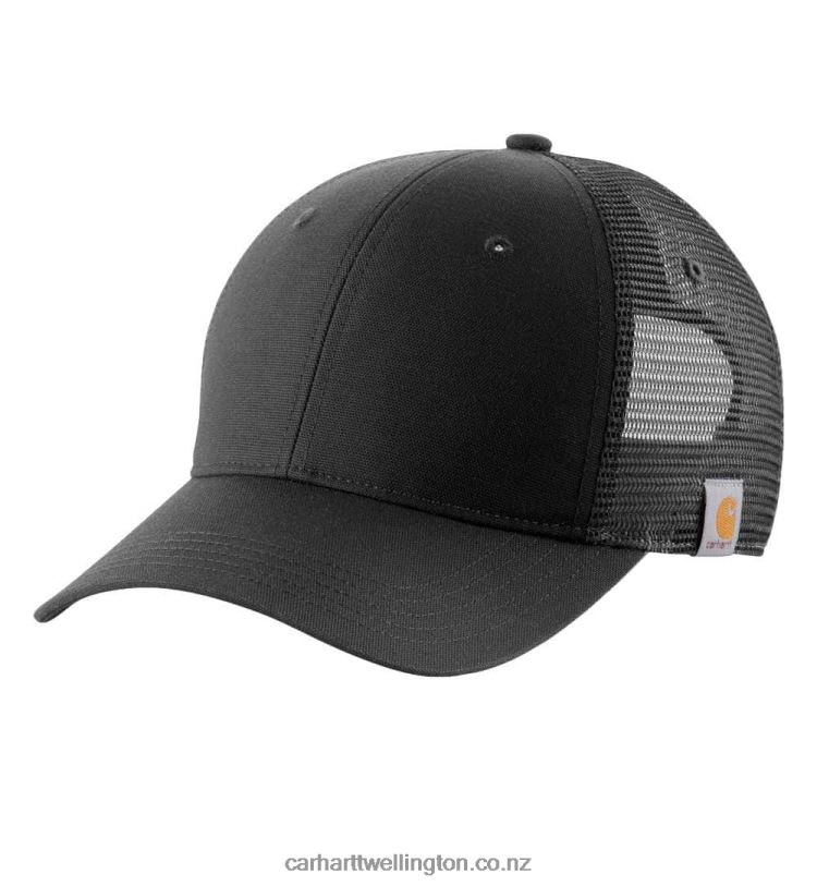 Men Rugged Professional Series Canvas Mesh Back Cap Carhartt R6J0P85 Black