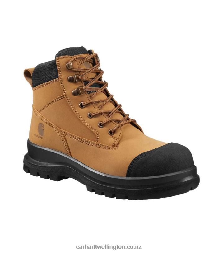 Men Detroit Rugged Flex S3 6 Inch Zip Safety Boot Carhartt R6J0P160 Wheat