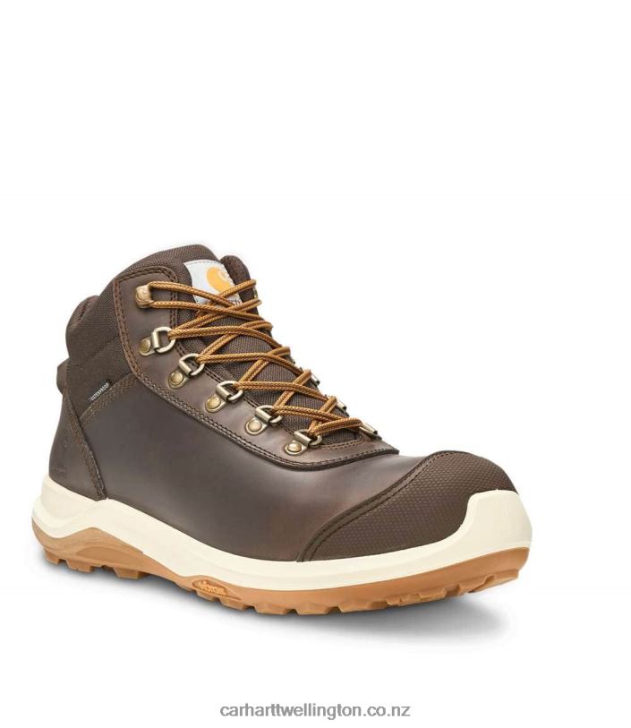 Men Wylie Rugged Flex Waterproof S3 Safety Boot Carhartt R6J0P154 Dark Brown