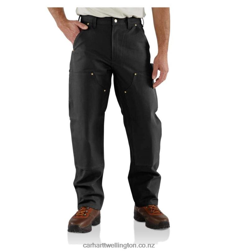 Men Loose Fit Firm Duck Double-Front Utility Work Pant Carhartt R6J0P63 Black