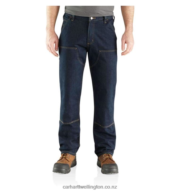 Men Rugged Flex Relaxed Fit Double-Front Utility Jean Carhartt R6J0P65 Erie