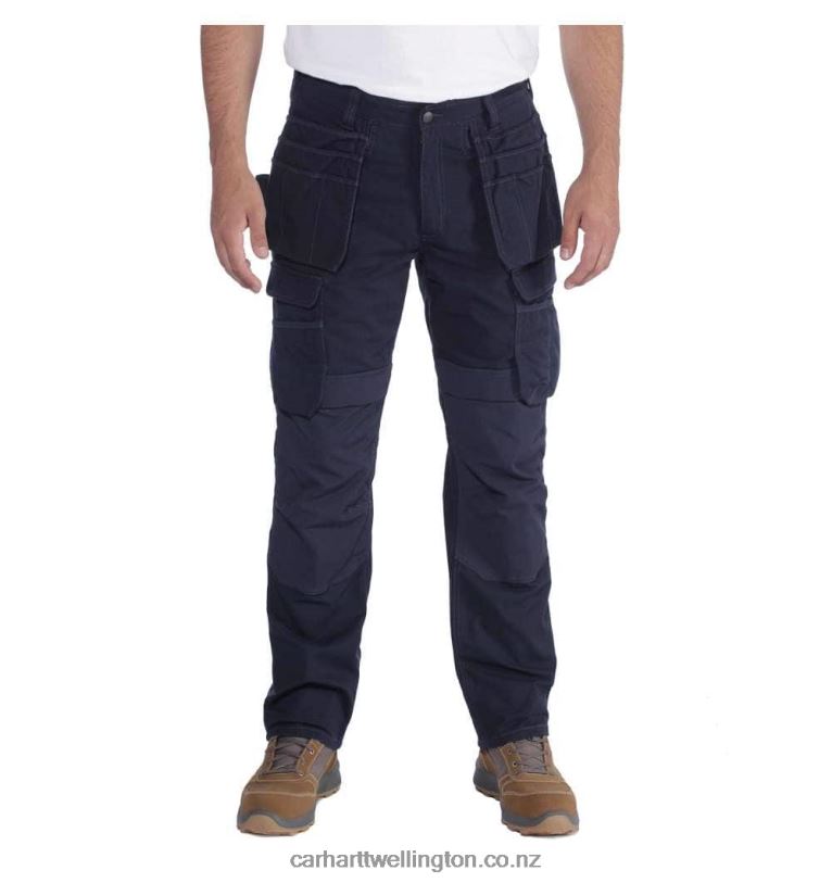 Men Steel Rugged Flex Relaxed Fit Double-Front Cargo Multi-Pocket Work Pant Carhartt R6J0P62 Black