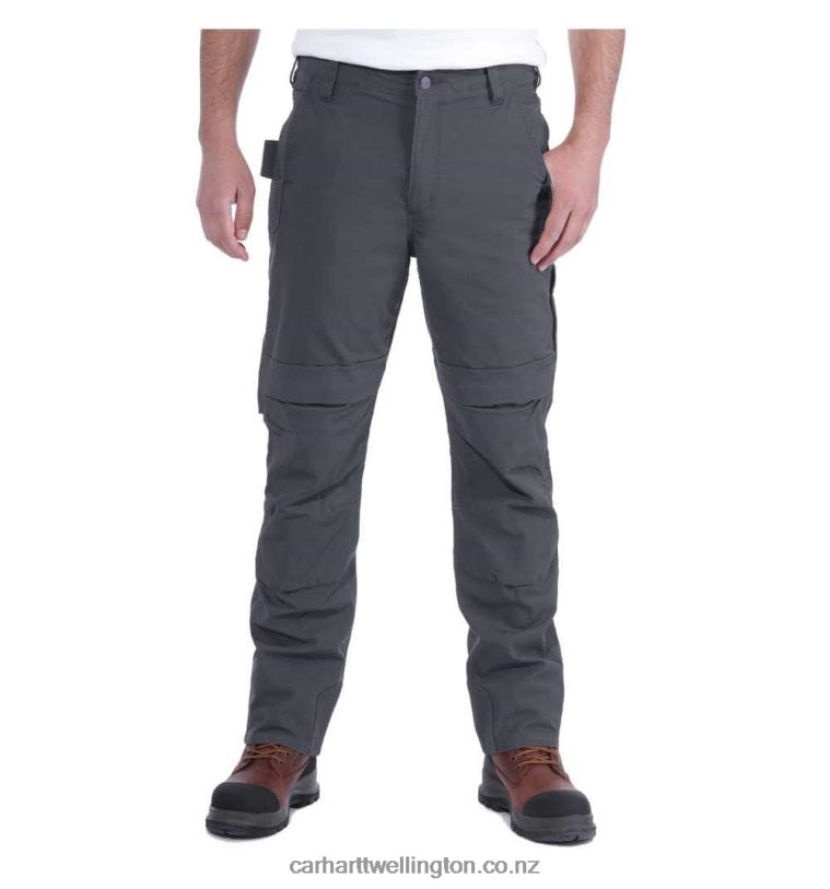 Men Steel Rugged Flex Relaxed Fit Double-Front Utility Multi-Pocket Work Pant Carhartt R6J0P72 Shadow