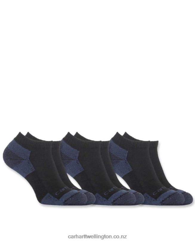 Women All Season Cotton Rich Sock 3 Pairs Carhartt R6J0P245 Black